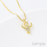 18K Gold Filled Buffalo Head Charm, Bull Head Animal Charm Pendant, Bison Ox Head Charm for Necklace Bracelet Jewelry Making Supply, CP2107